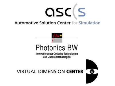 Logo Automotive Solution Center for Simulation e.V. (asc(s e.V.), Photonics BW e.V. und VDC Fellbach w.V.